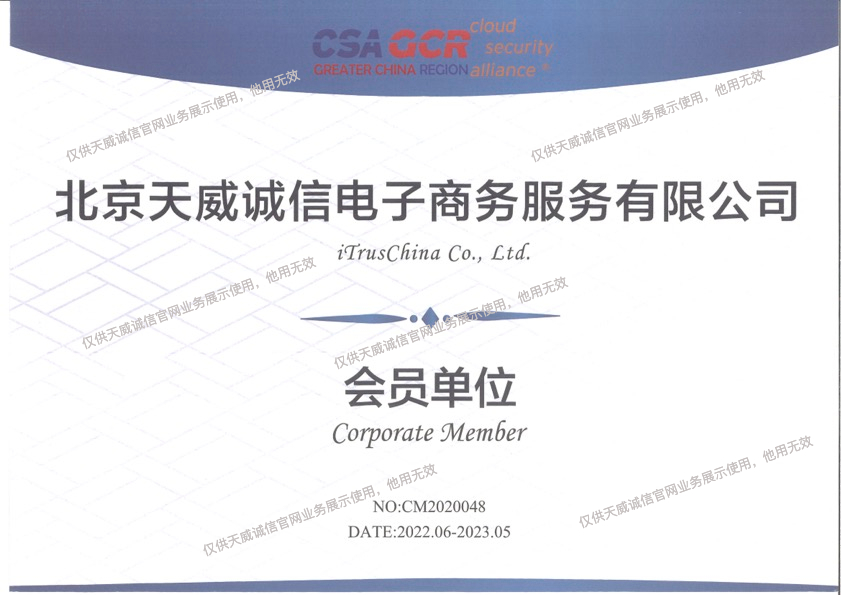 云安全联盟大中华区(CSA GCR)会员单位